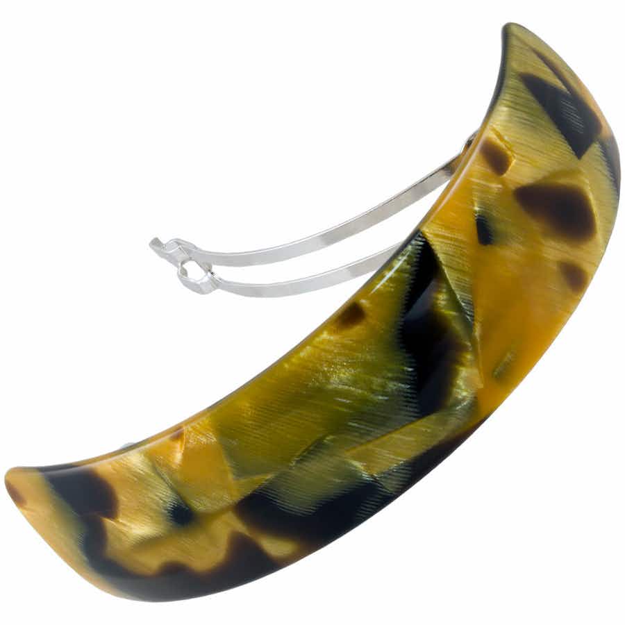 10cm Curved Barrette - Golden Horn