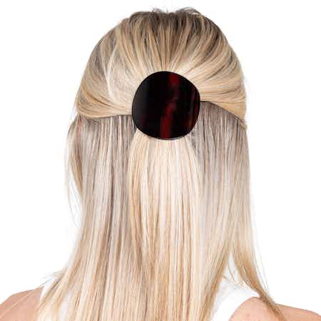 Apolline French Side Hair Claw for thin/fine hair (Tortoiseshell) | In Hair 1 | Ebuni Hair Accessories
