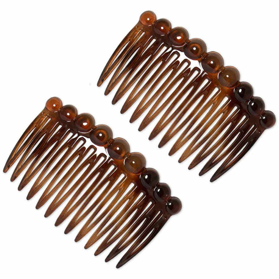 The Veva French Hair Comb Tortoiseshell / Brown 7cm (Pair)