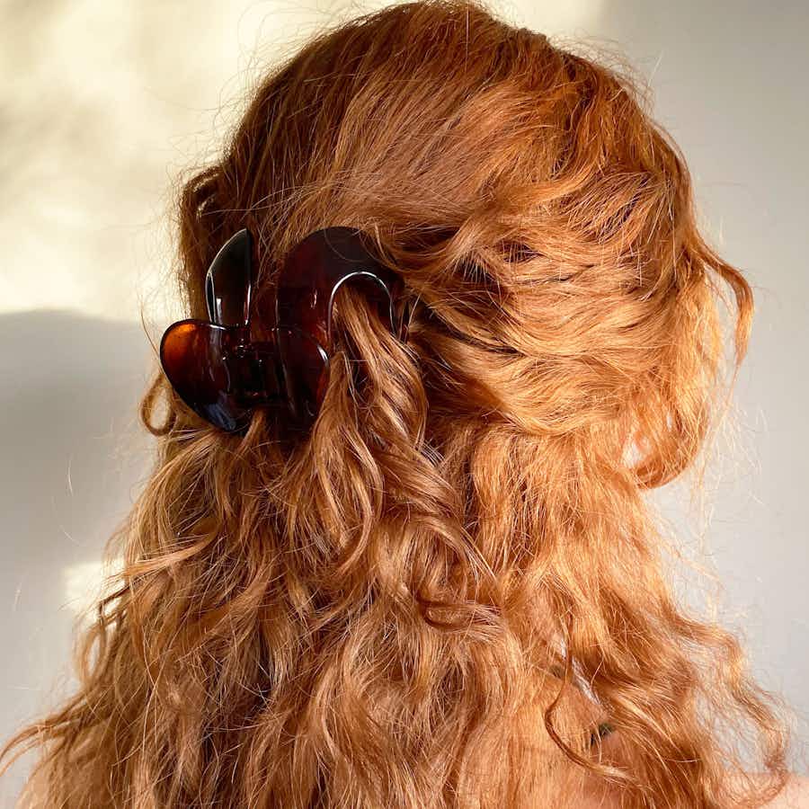 Cadice Large French Hair Claw (Tortoiseshell / Brown)  | Ebuni Hair Accessories