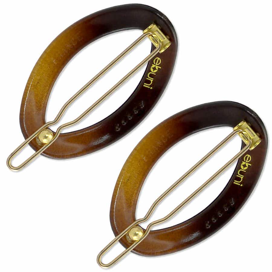 Small French Oval Hair Clips - Bottom View
