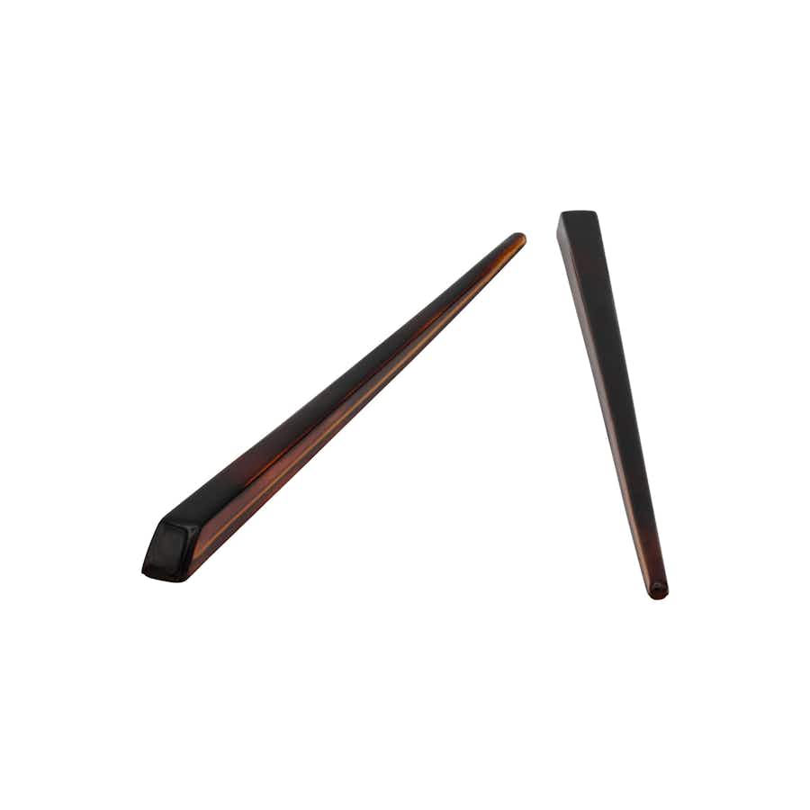 Classic French 18cm Hair Sticks | Tortoiseshell | Main Image | Ebuni Hair Accessories