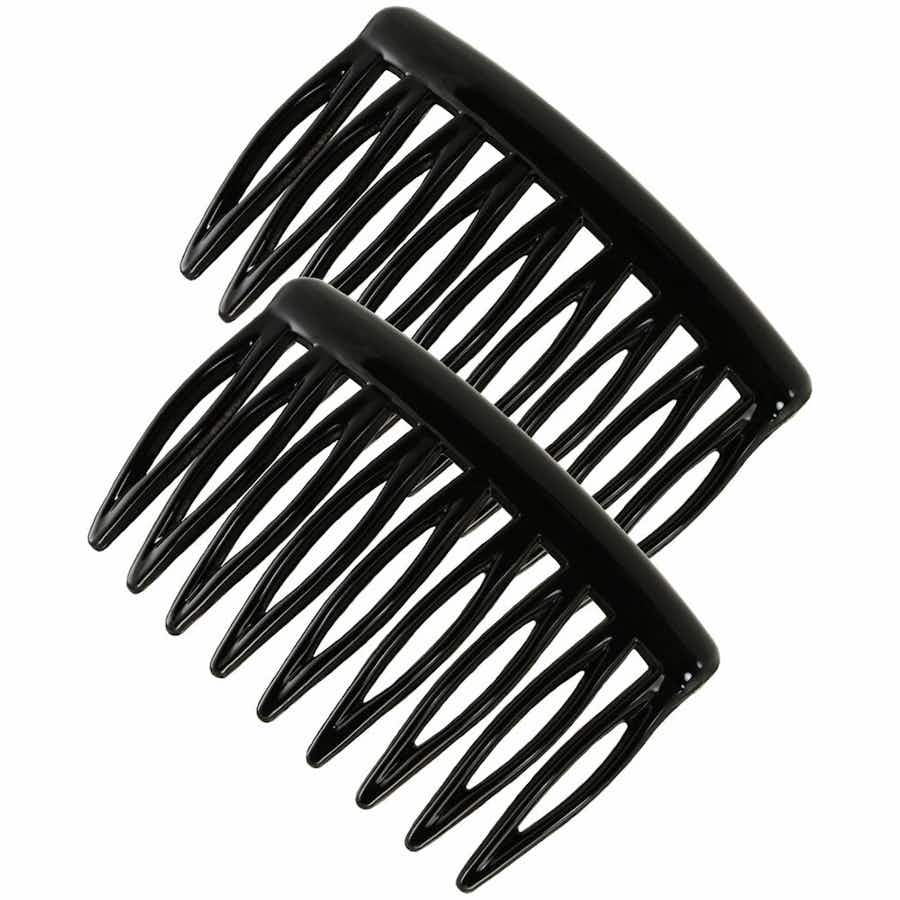 Small 5cm French Side Hair Combs | Black | Hair Type: Fine / Short / Thin | Ebuni Hair Accessories