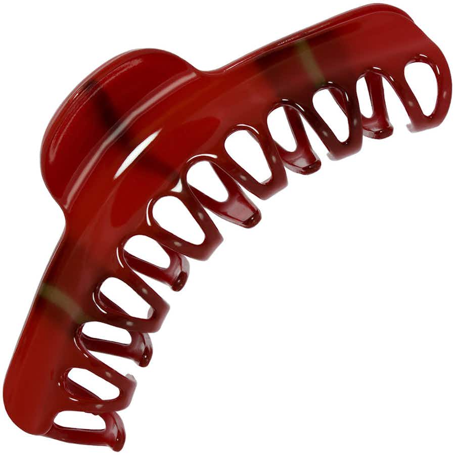 French Hair Claw for long/thick hair 13cm  (Red Tartan)