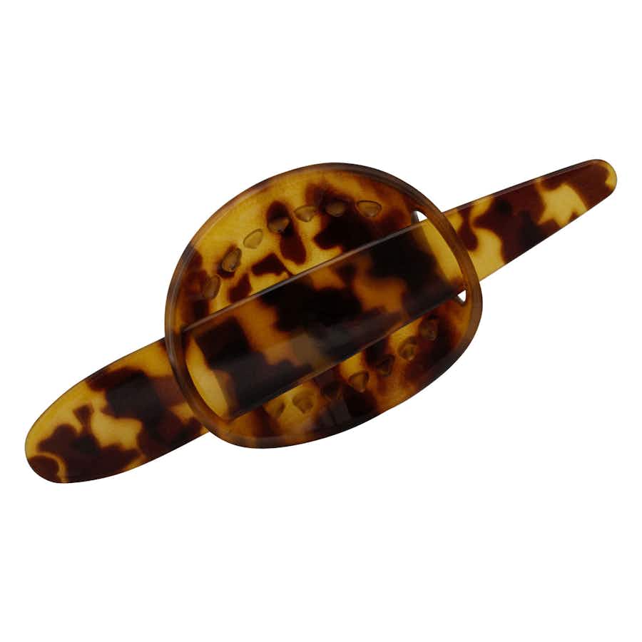 French Oval Arch Stick Barrette (Light Tortoiseshell) Bottom | Ebuni Hair Accessories