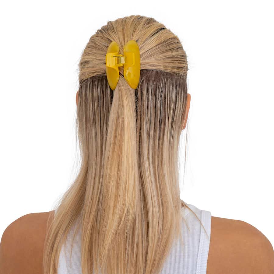 7cm Agami Hair Claw Clip Made in France (Yellow) | Ebuni Hair Accessories (In Hair 02) 