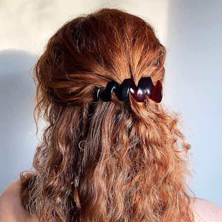 The Spiral Fancy Hair Beak Clip | Tortoiseshell | In Models Hair | Ebuni Hair Accessories