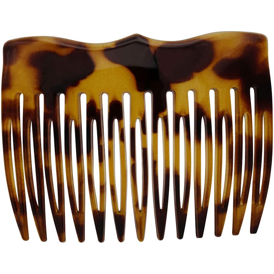 The Vivienne French Hair Combs | Light Tortoiseshell - Front | Ebuni Hair Accessories