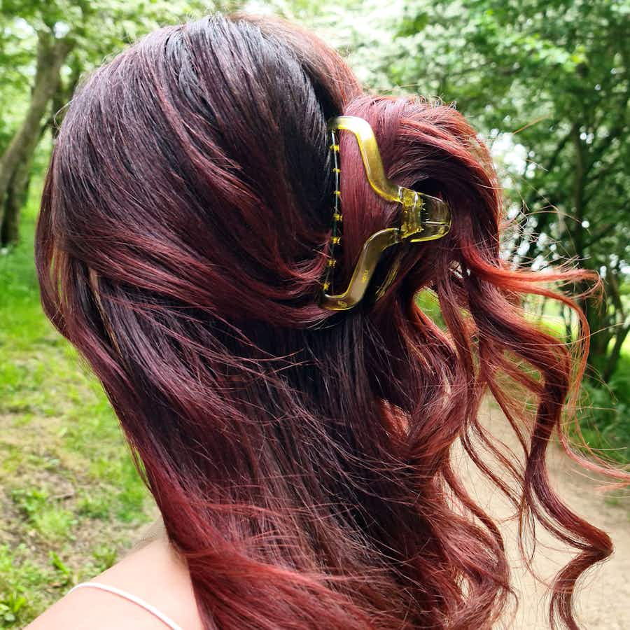 The Cassis Hair Claw | Made in France | Colour: Yellow | Lifestyle | Ebuni Hair Accessories