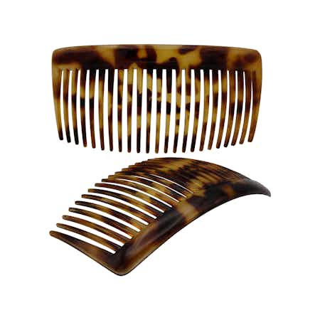 10cm French Hair Combs (Light Tortoiseshell) | Ebuni Hair Accessories 