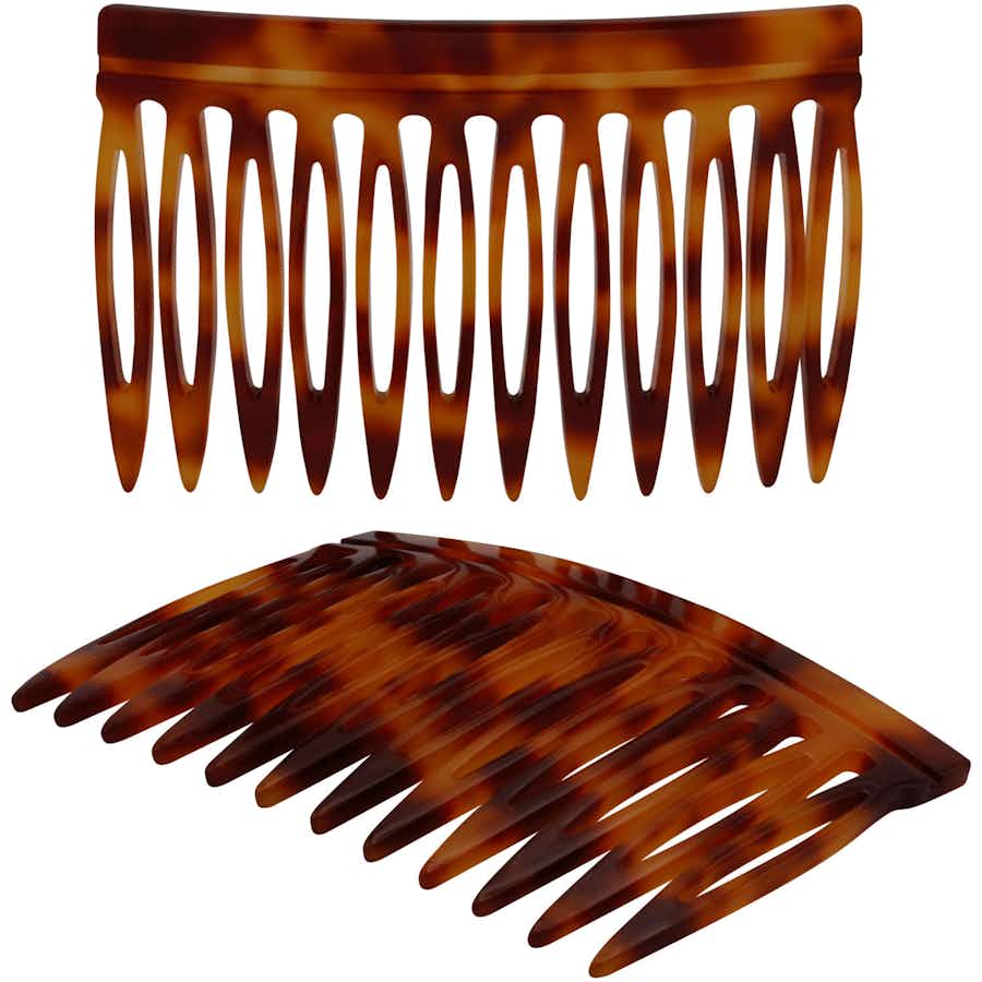Handmade 7.5cm Side Hair Combs | Tortoiseshell | Ebuni Hair Accessories