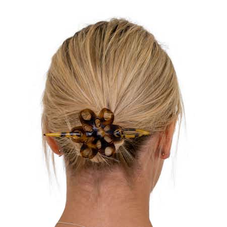 Ninon French Hair Bun Holder (Light Tortoiseshell) | Ebuni Hair Accessories