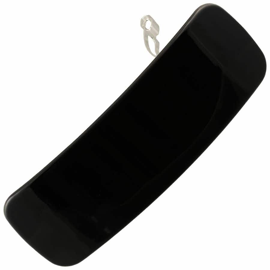 Long 11.5cm French Rectangle Barrette - Black