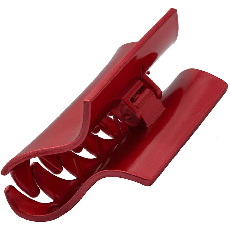 Modern Alice French Hair Claw Clip | Red | Angle View | Ebuni Hair Accessories