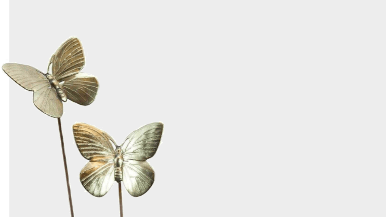 Accessories Brass Butterfly Plant Sticks