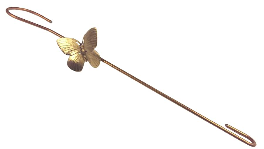 Copper coated extension hook with a brass butterfly
