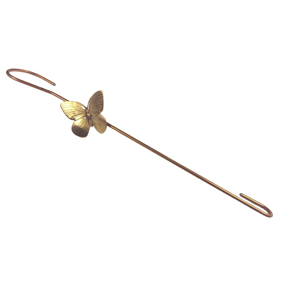Copper coated extension hook with a brass butterfly