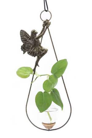 Garden Fairy Teardrop vase with pothos plant