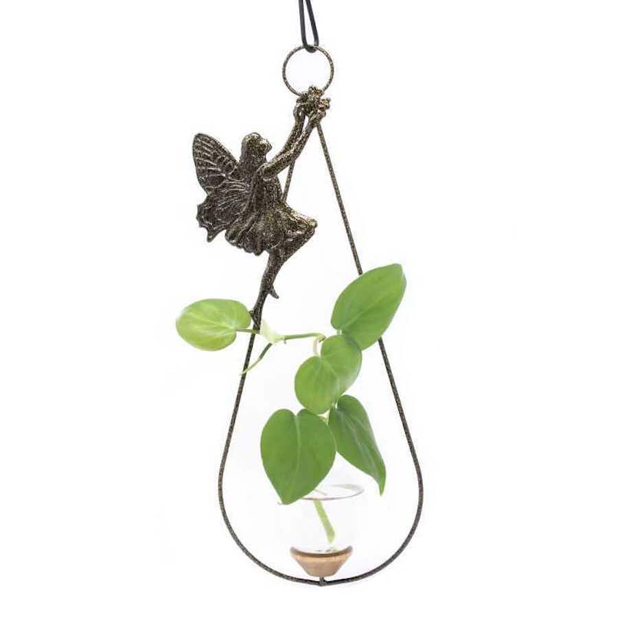 Garden Fairy Teardrop vase with pothos plant