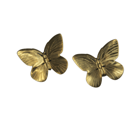 Two Brass Butterfly Magnets