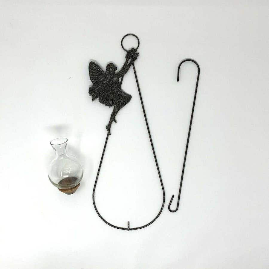 Fairy Plant Propagation Rooter showing the vase,  hanger and hook